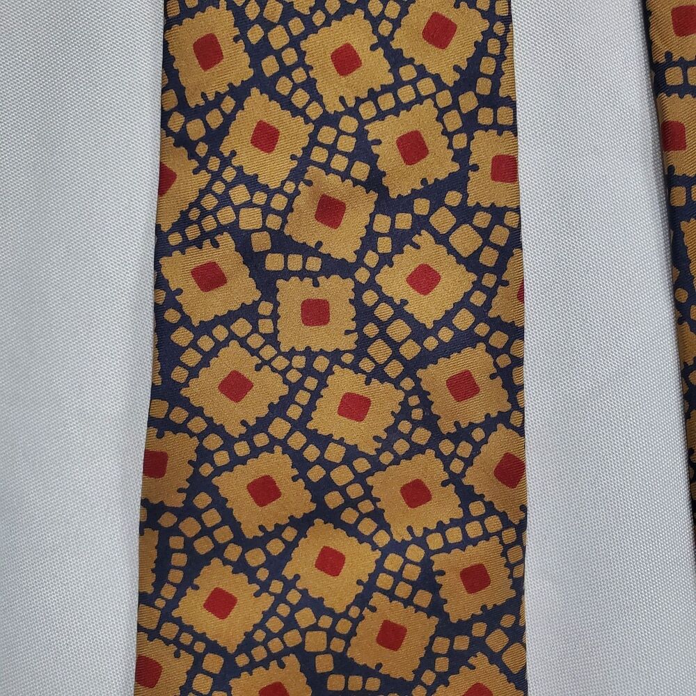 FRANK STELLA Geometric Design Silk Tie